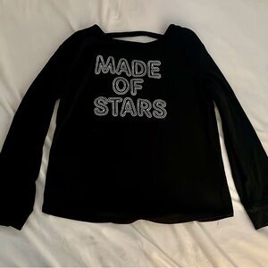 Girls Black Long Sleeve Made of Stars shirt size Small (6)
